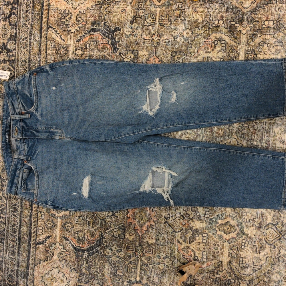 old navy high rise straight leg jeans